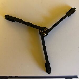 Black Nylon Folding 3 Legged Backpack Camping Stove Gas Canister Stand